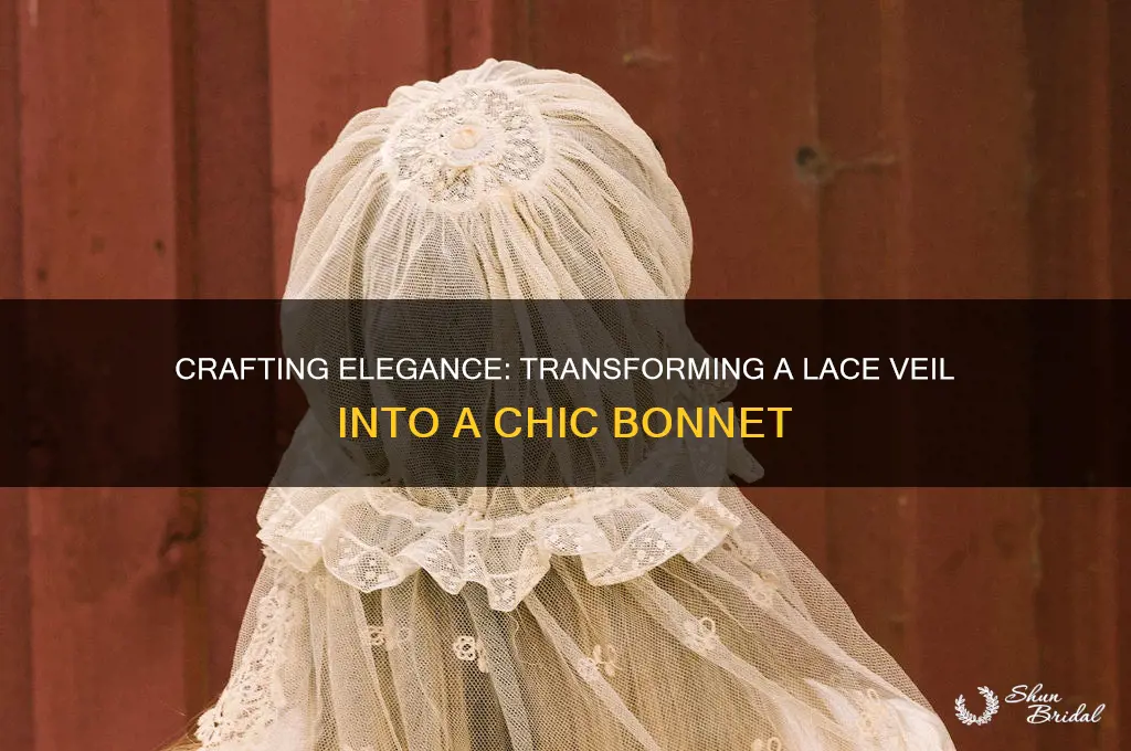 how to make a bonnet out of a lace veil