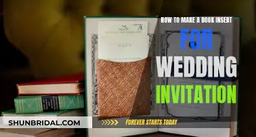 Creating a Book Insert for Your Wedding Invitation