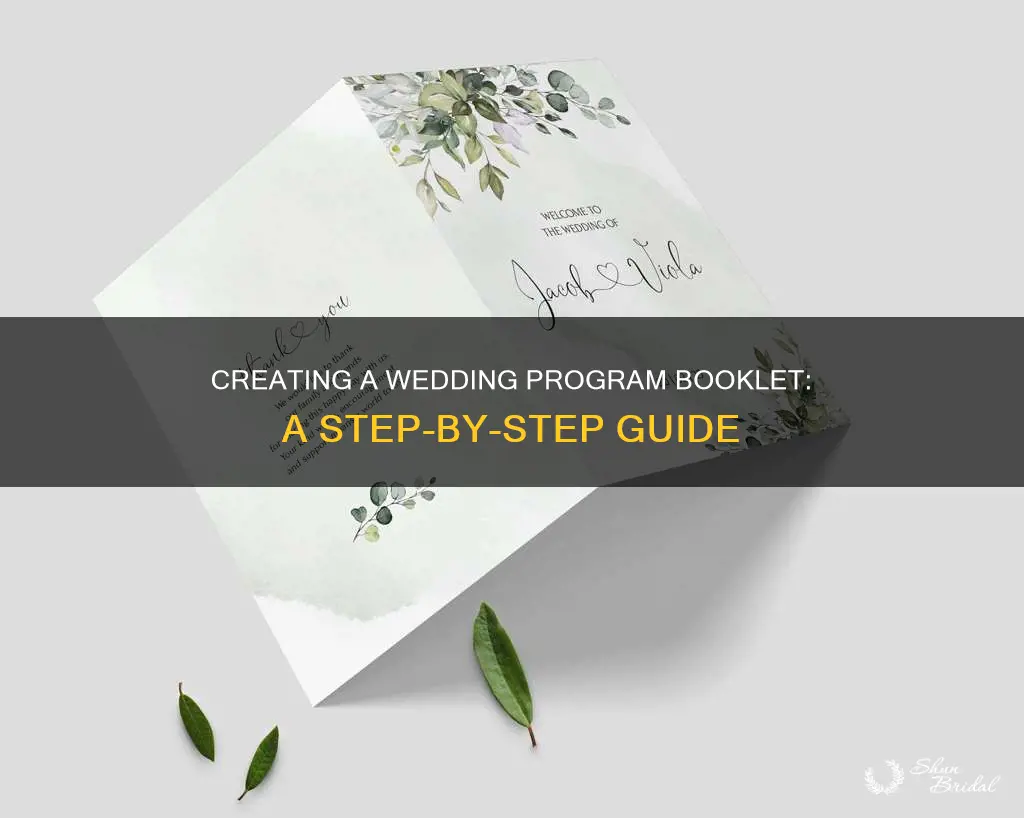 how to make a booklet wedding program