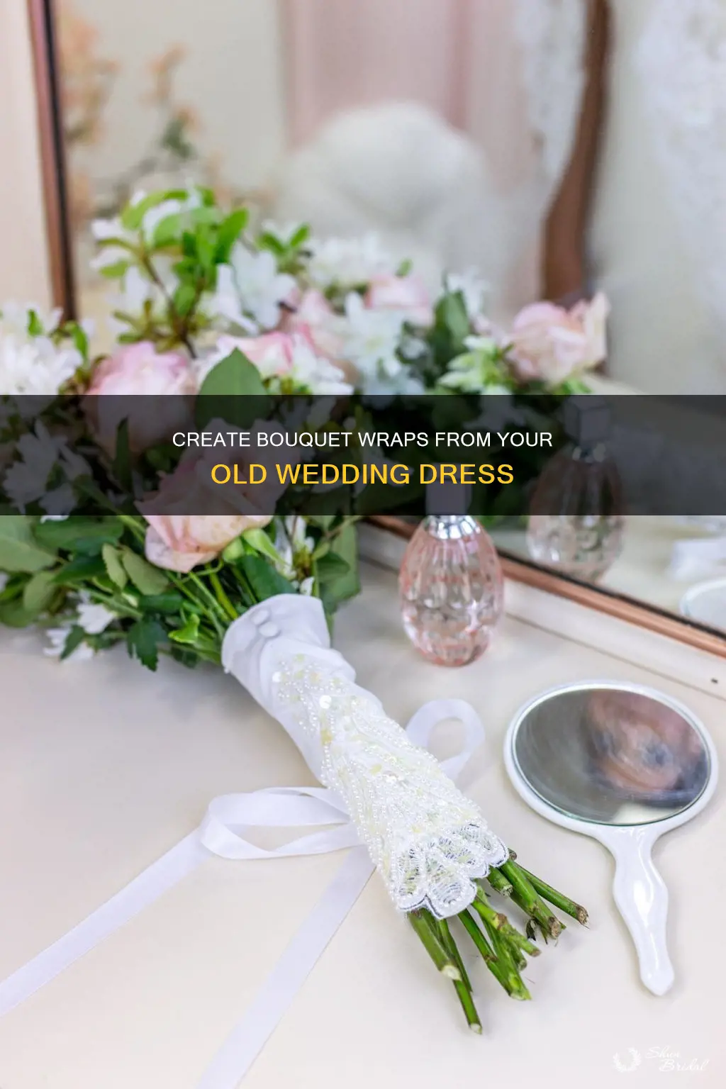 how to make a bouquet wrap from old wedding dress