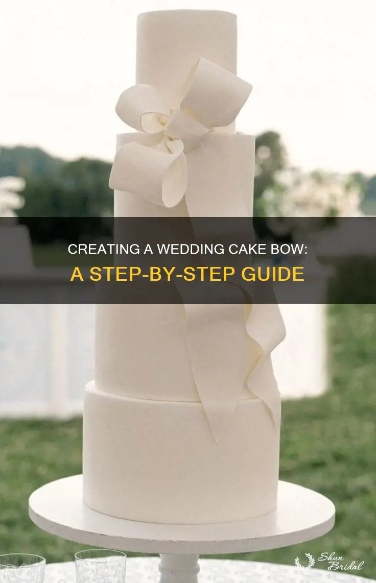 how to make a bow for a wedding cake