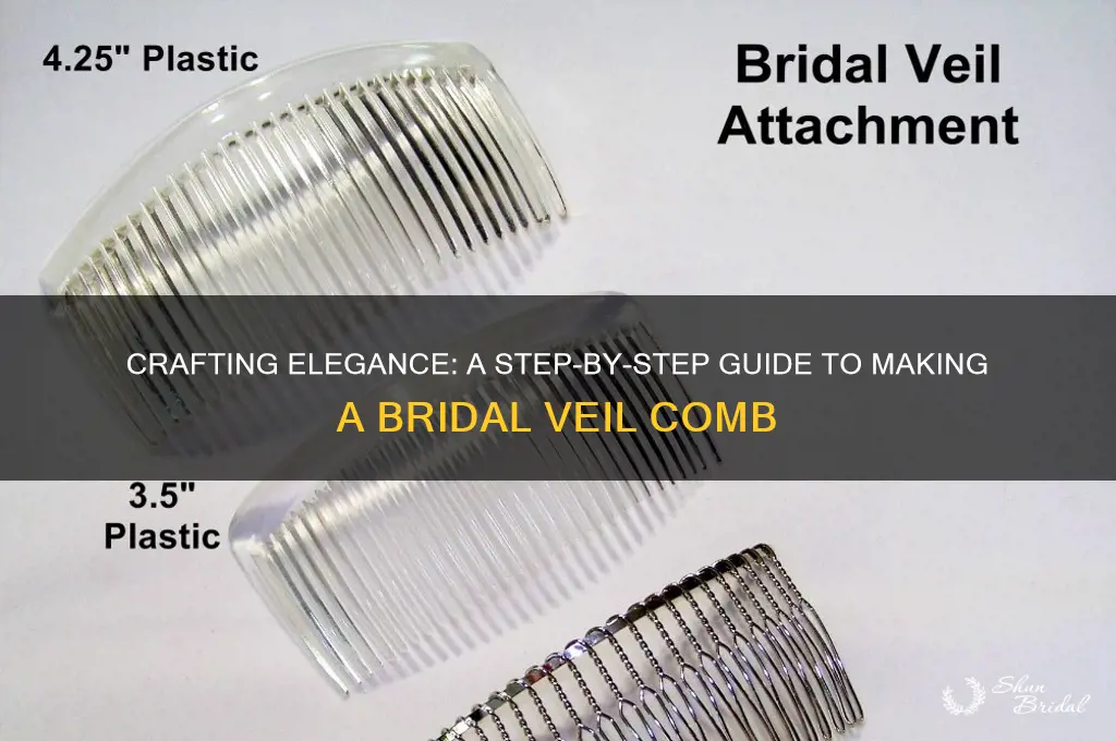 how to make a bridal veil comb