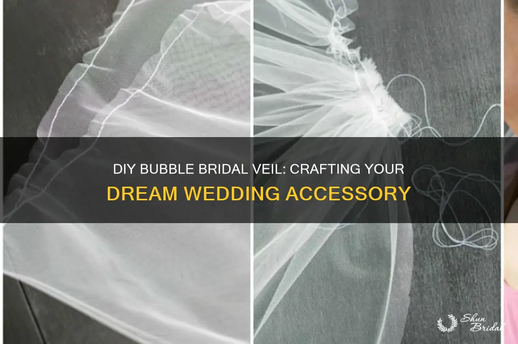 how to make a bubble bridal veil