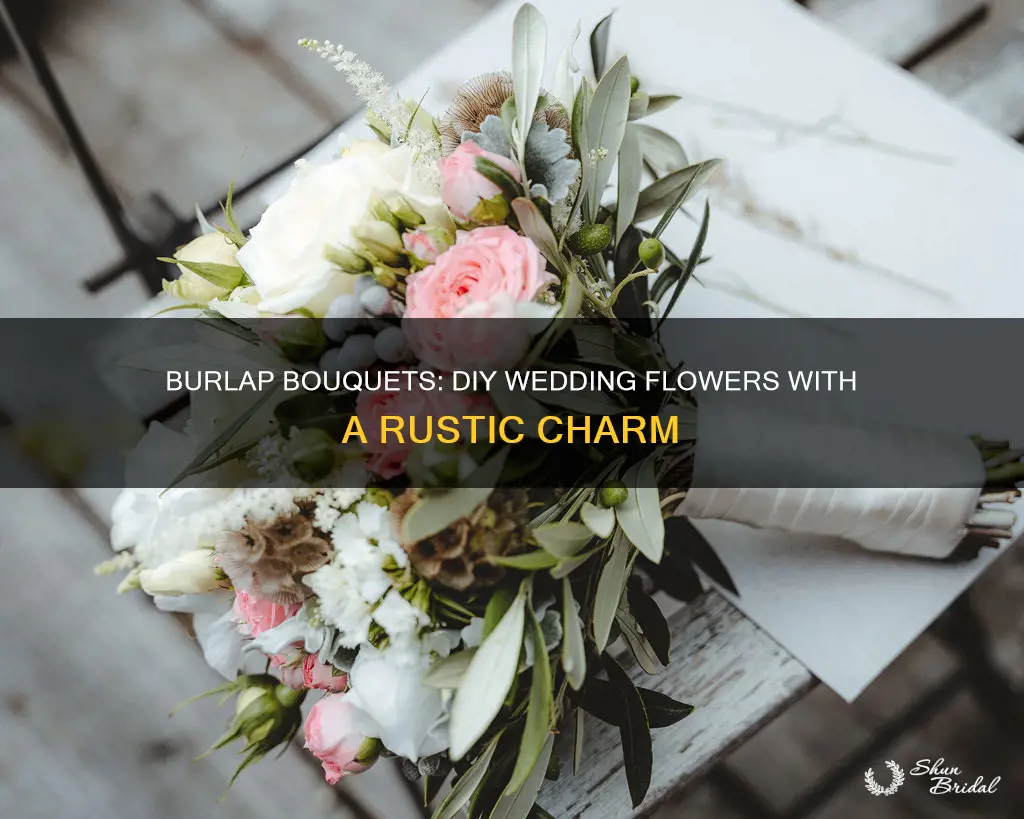 how to make a burlap flower wedding bouquet