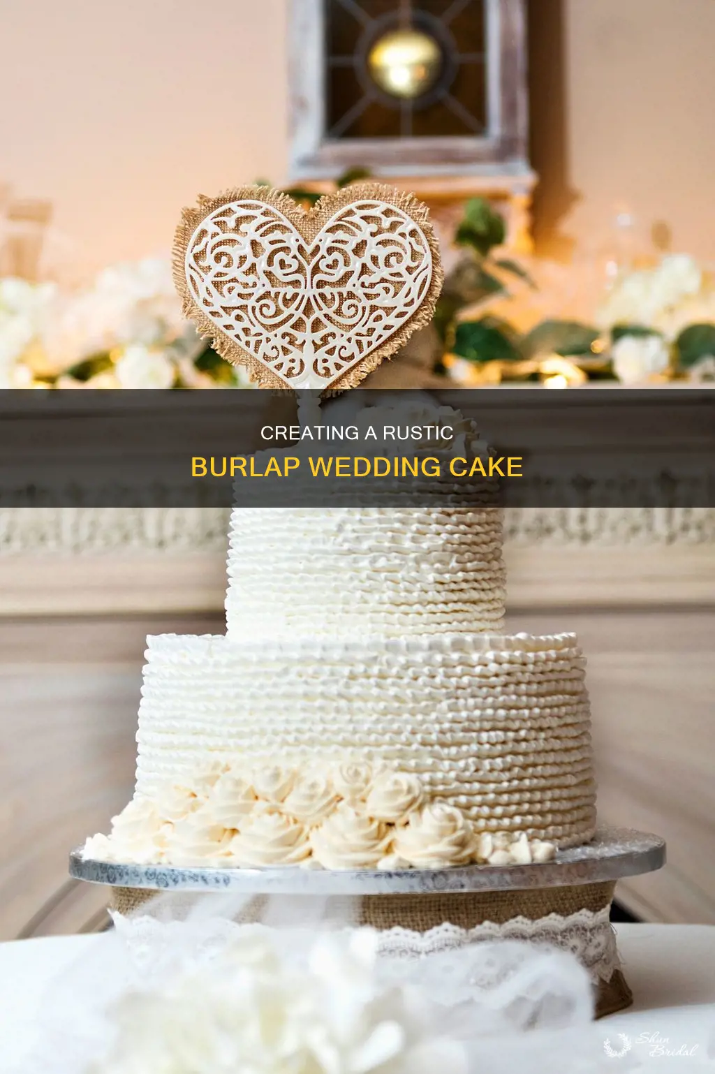 how to make a burlap wedding cake