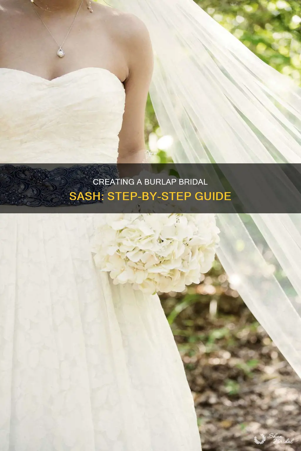 how to make a burlap wedding sash