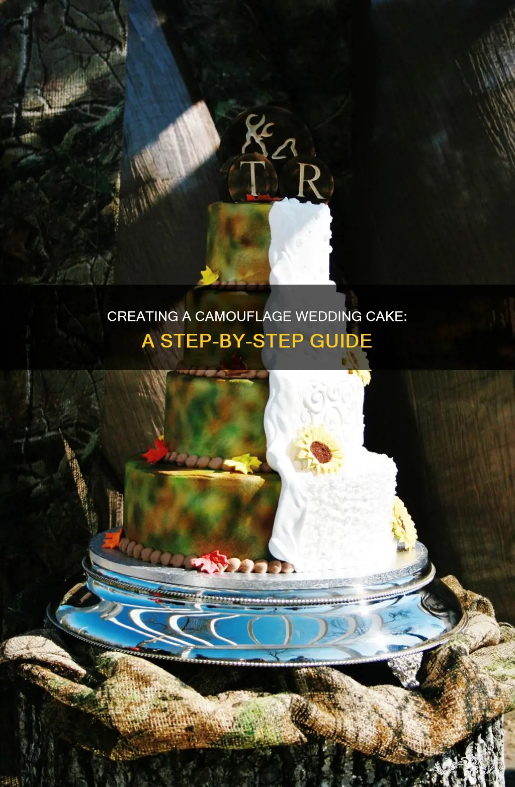 how to make a camo wedding cake