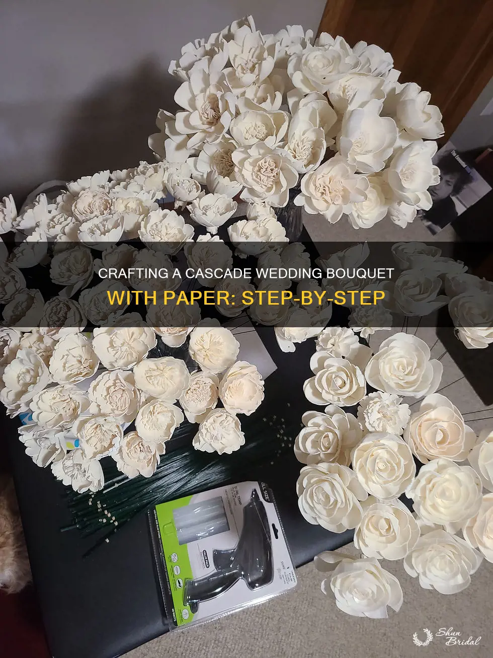 how to make a cascade wedding bouquet paper