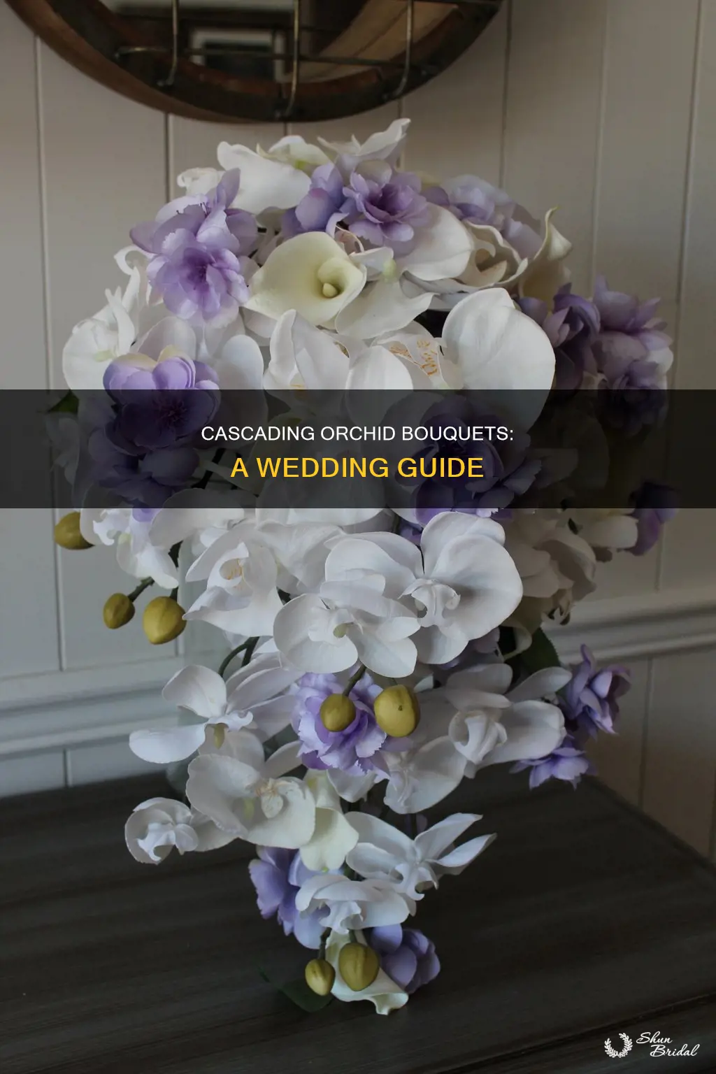 how to make a cascading orchid wedding bouquet