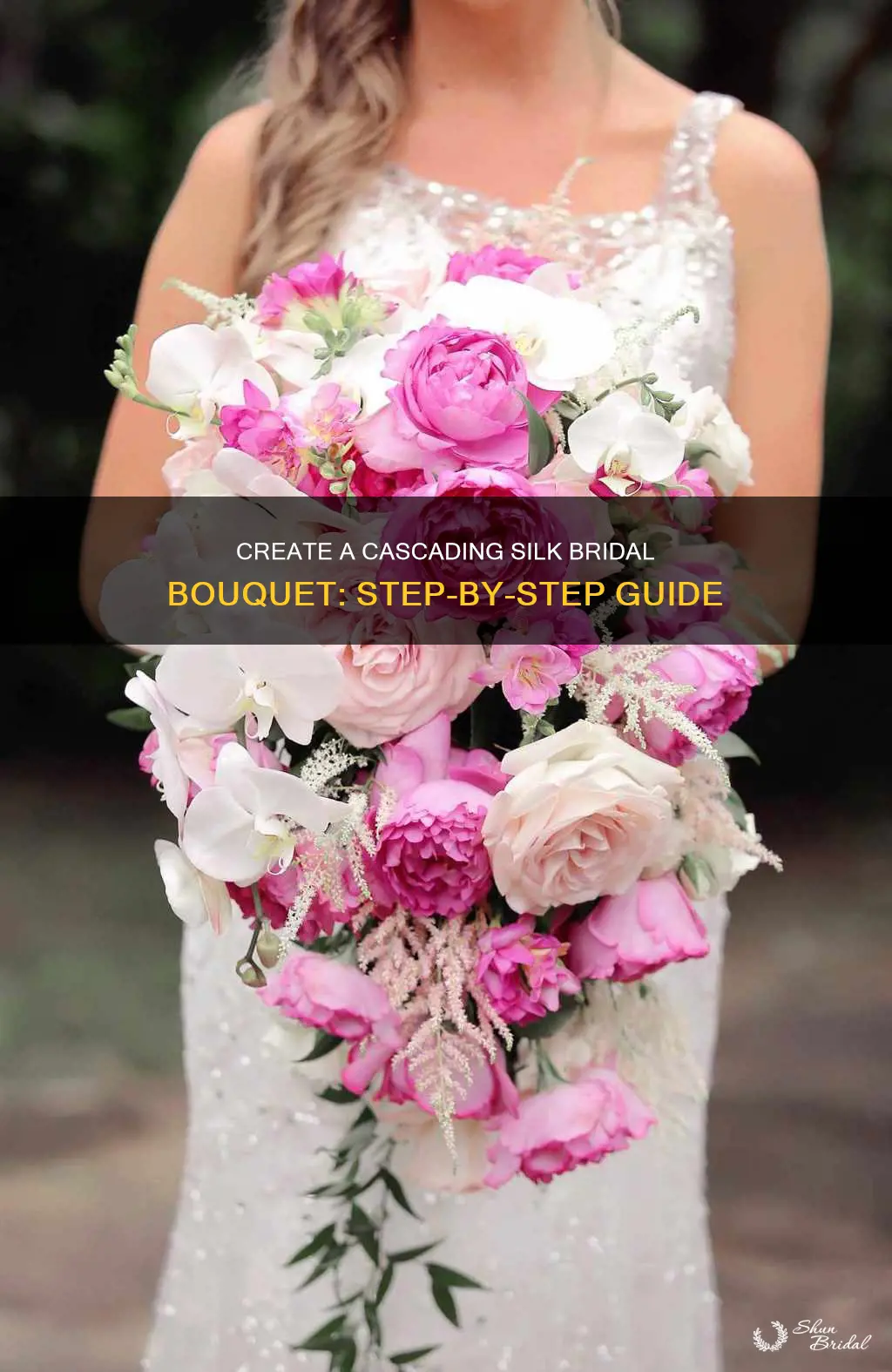 how to make a cascading silk wedding bouquet