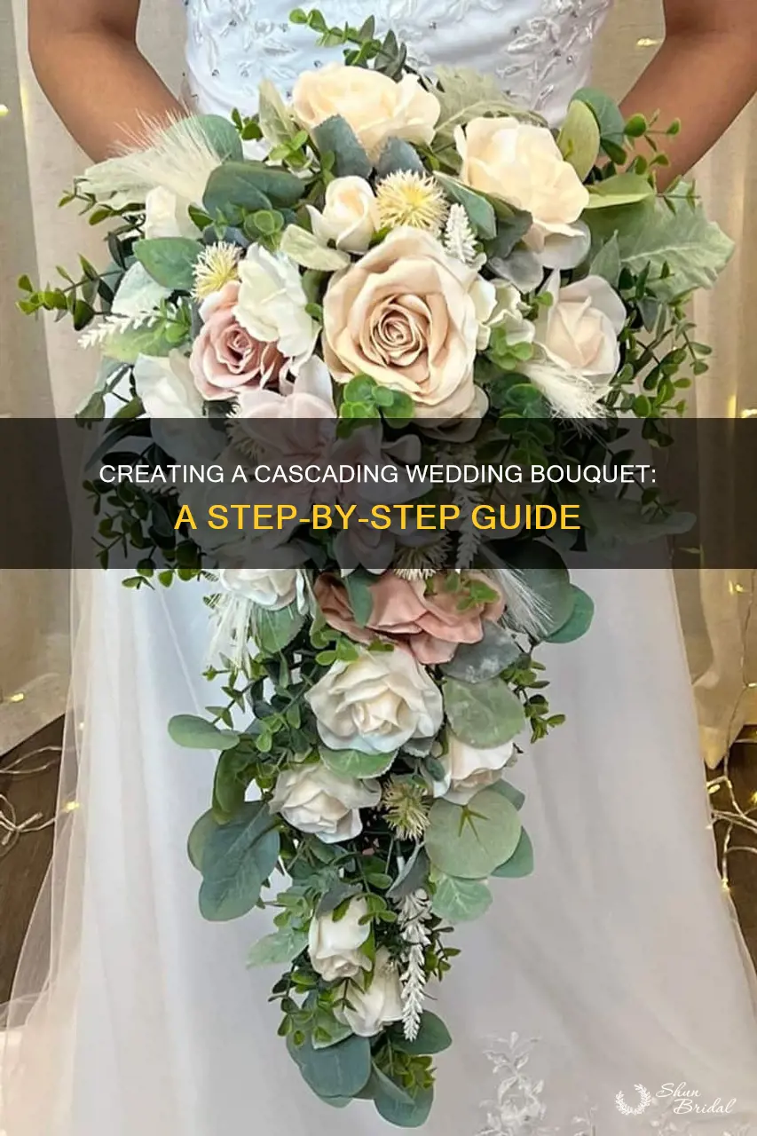 how to make a cascading wedding bouquet