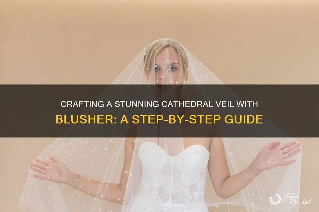 how to make a cathedral length veil with blusher