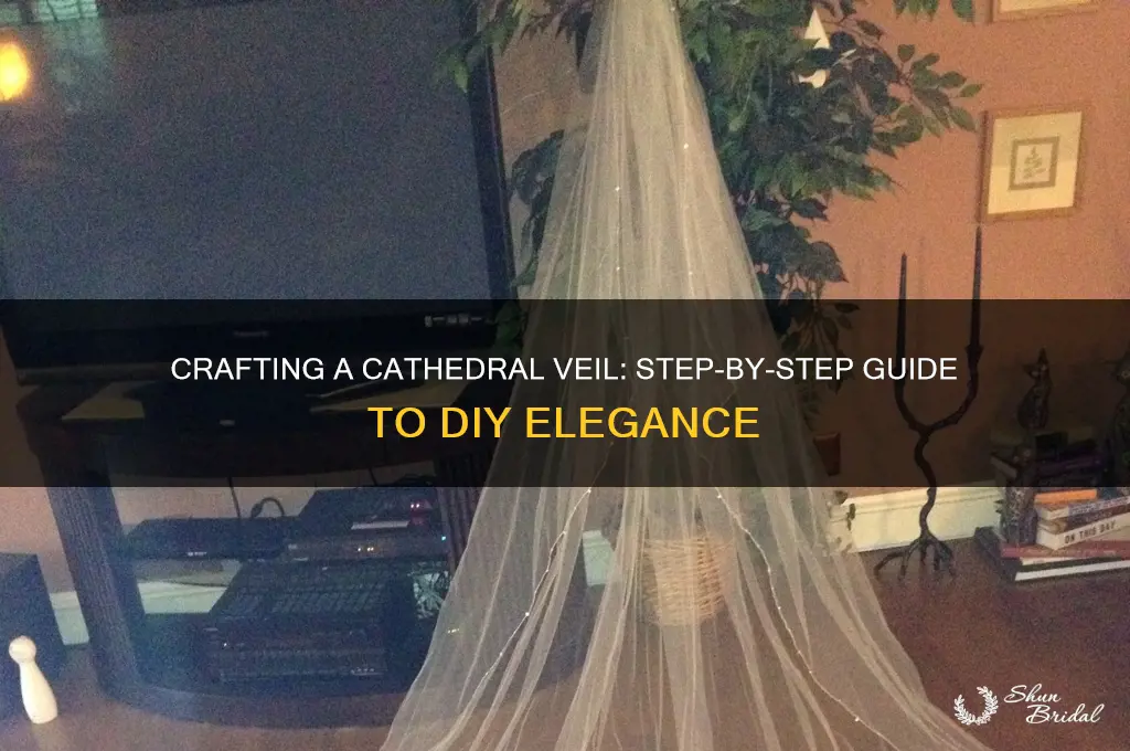 how to make a cathedral length veil
