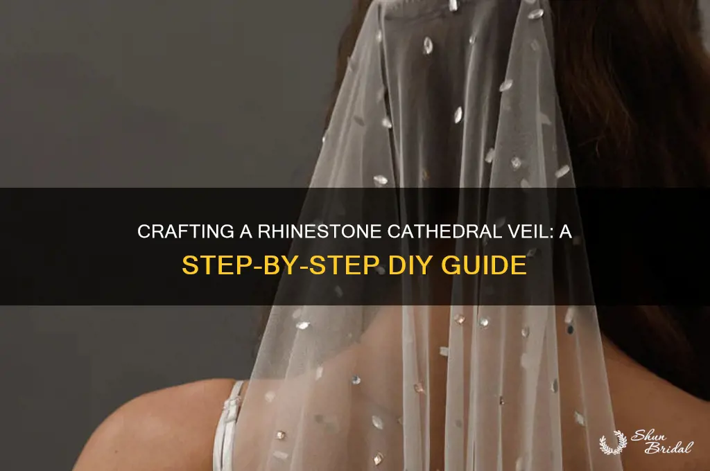how to make a cathedral veil with rhinestones