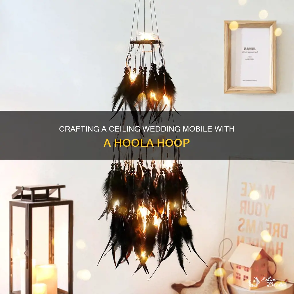 how to make a ceiling wedding mobile from hoola hoop