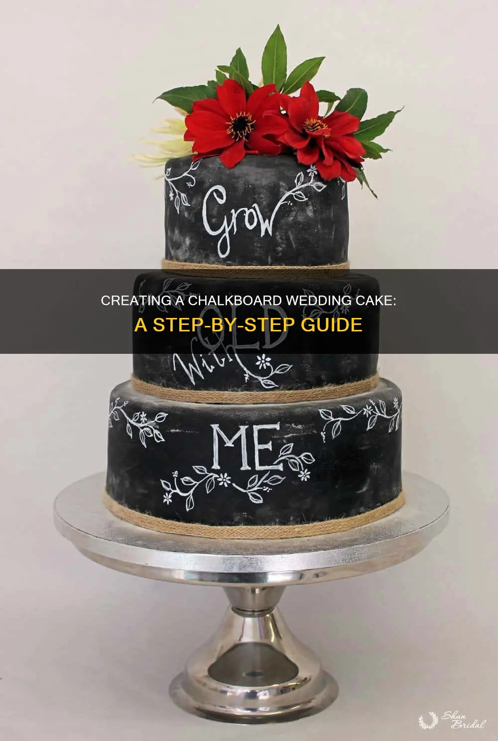 how to make a chalkboard wedding cake