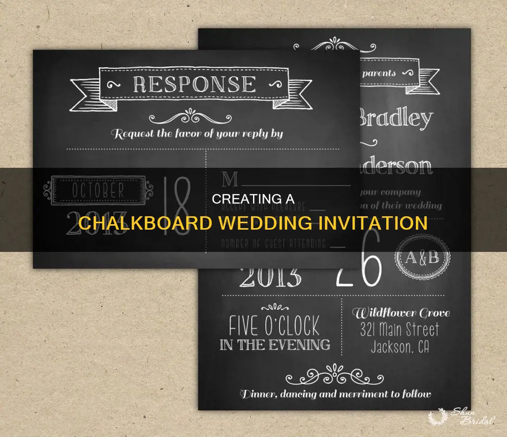 how to make a chalkboard wedding invitation