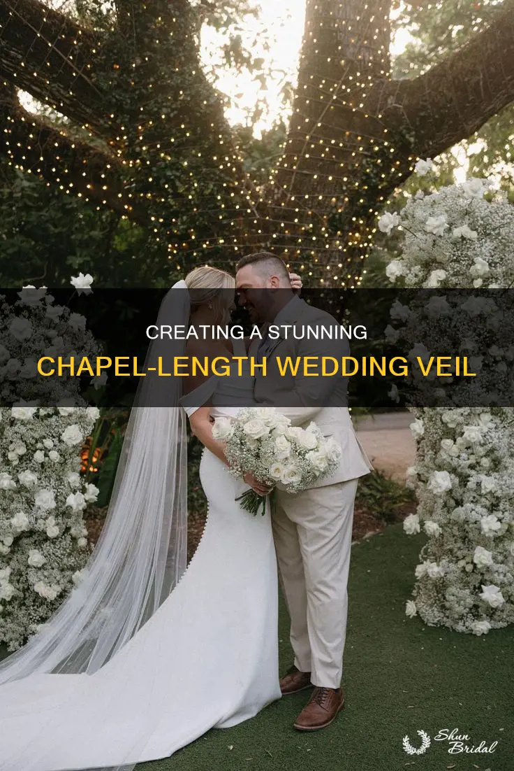 how to make a chapel length wedding veil