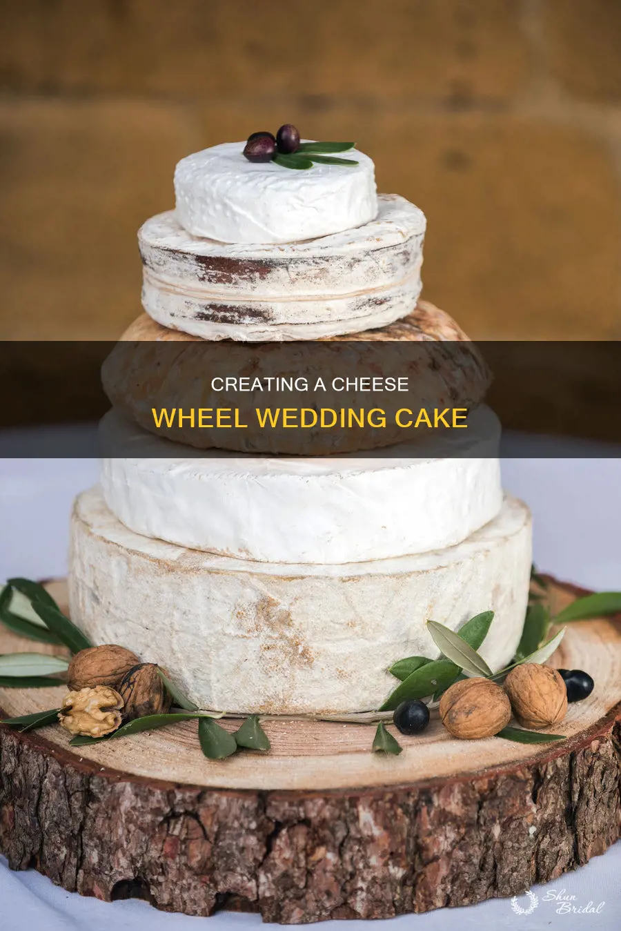 how to make a cheese wheel wedding cake