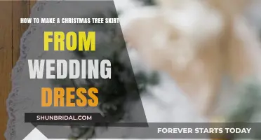 Create a Christmas Tree Skirt from Your Wedding Dress