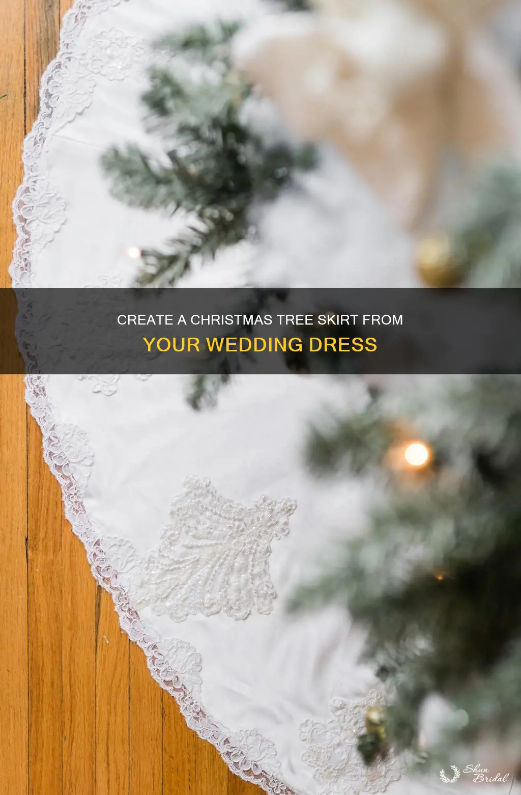 how to make a christmas tree skirt from wedding dress