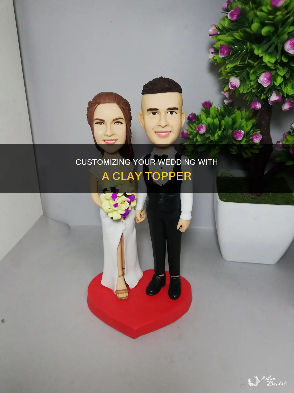 how to make a clay wedding topper