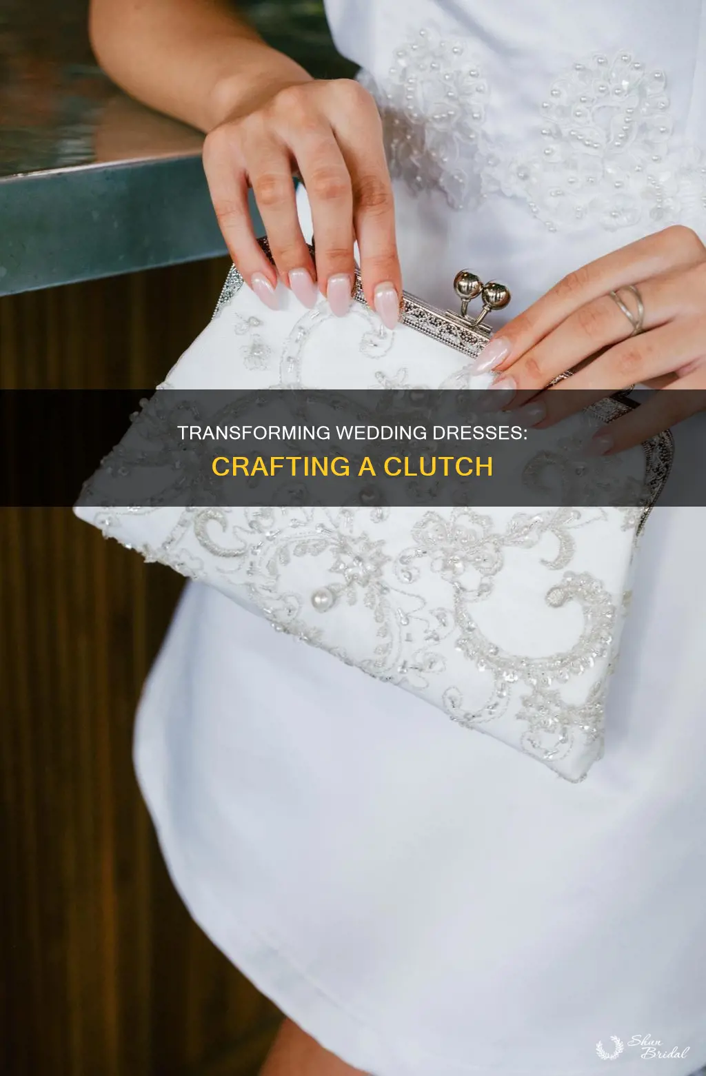 how to make a clutch from a wedding dress