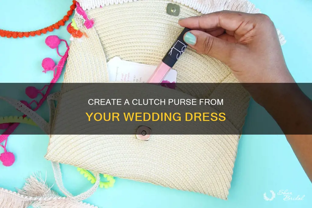 how to make a clutch purse from wedding dress