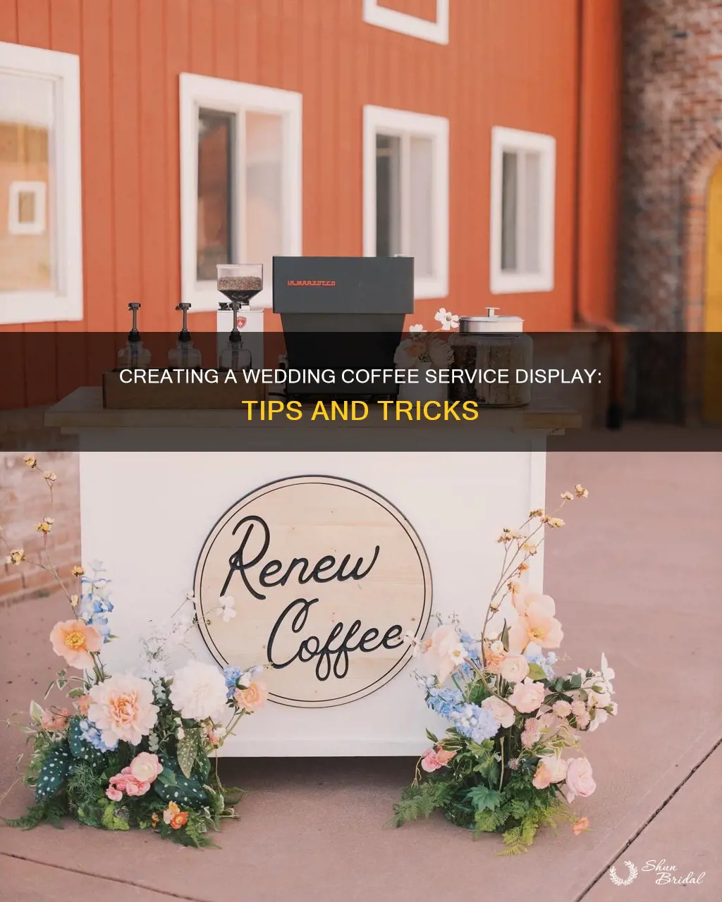 how to make a coffee service display at wedding