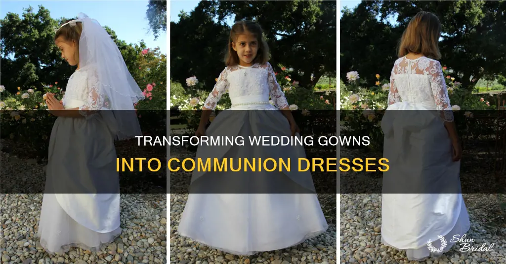 how to make a communion dress from a wedding dress