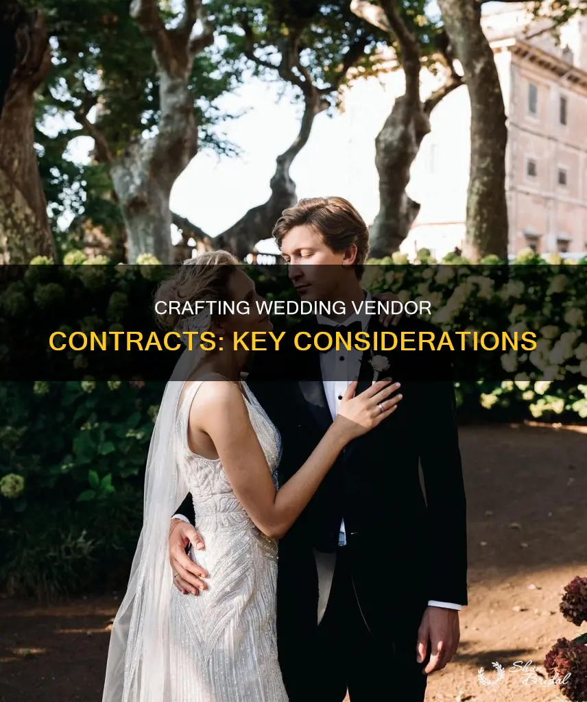 how to make a contract for a wedding vendor