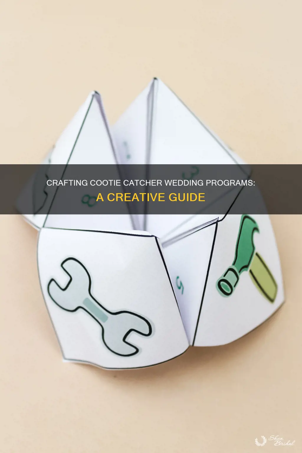 how to make a cootie catcher wedding program