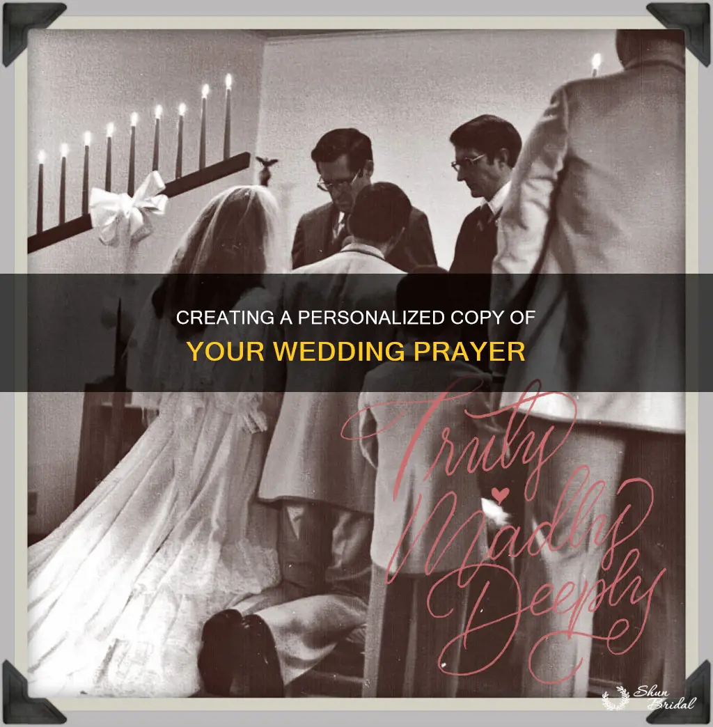 how to make a copy of wedding prayer