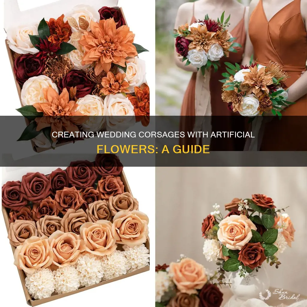 how to make a corsage for wedding using artificial flowers