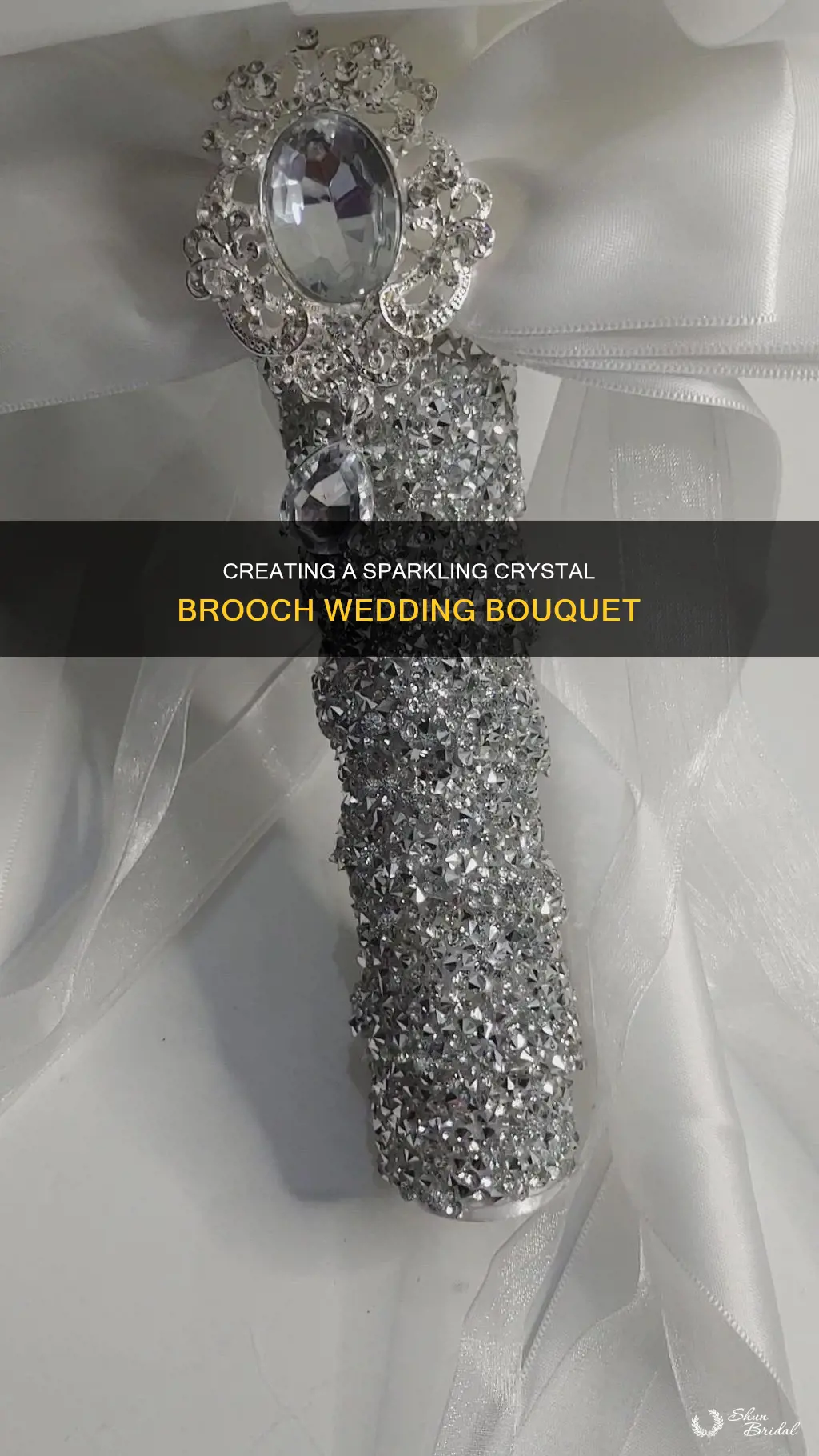 how to make a crystal brooch wedding bouquet