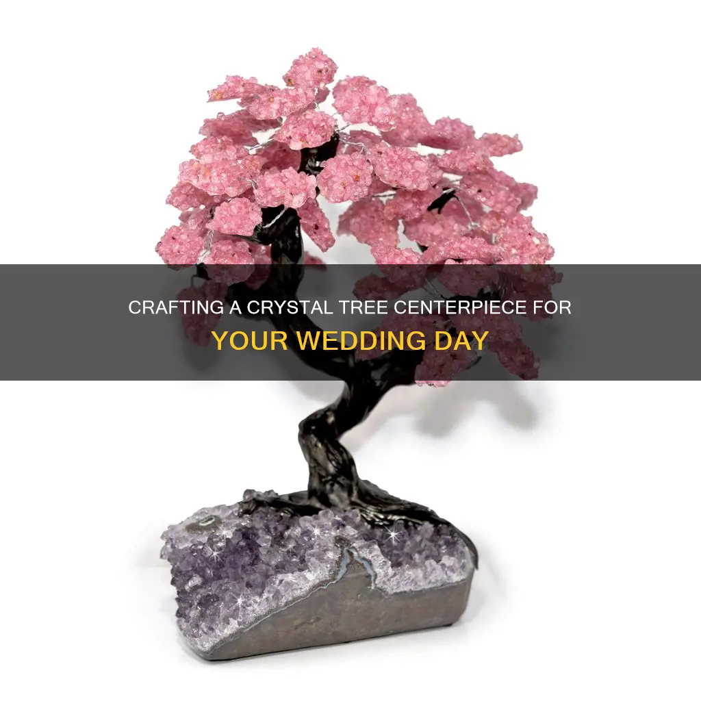 how to make a crystal tree wedding centerpiece