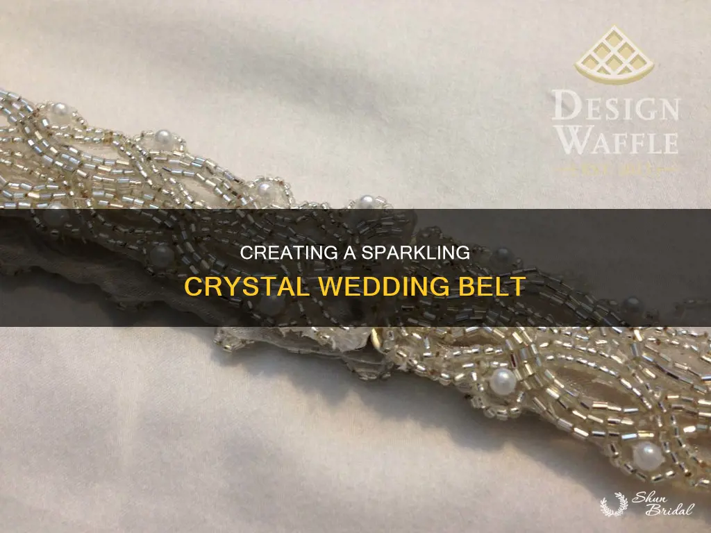 how to make a crystal wedding belt