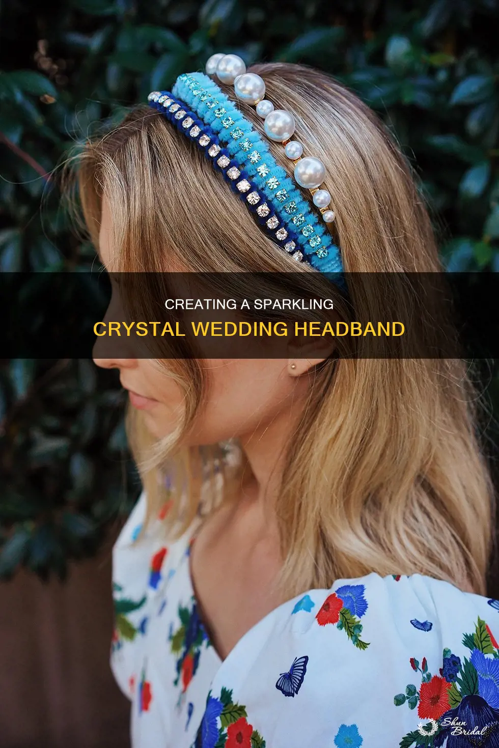 how to make a crystal wedding headband