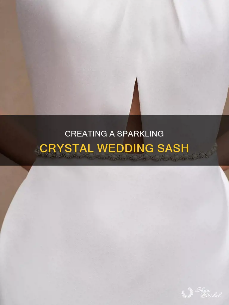 how to make a crystal wedding sash