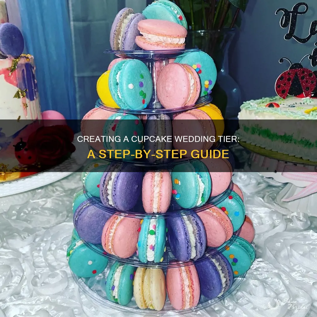 how to make a cupcake wedding tier