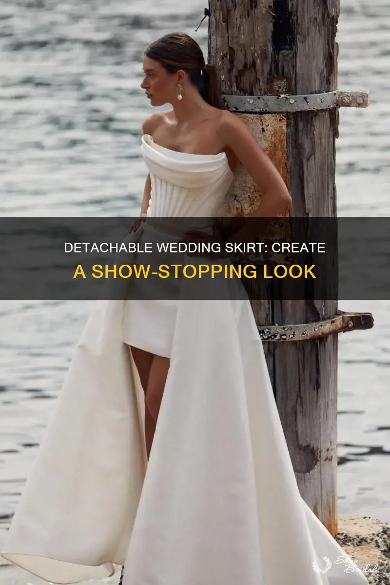 how to make a detachable wedding skirt