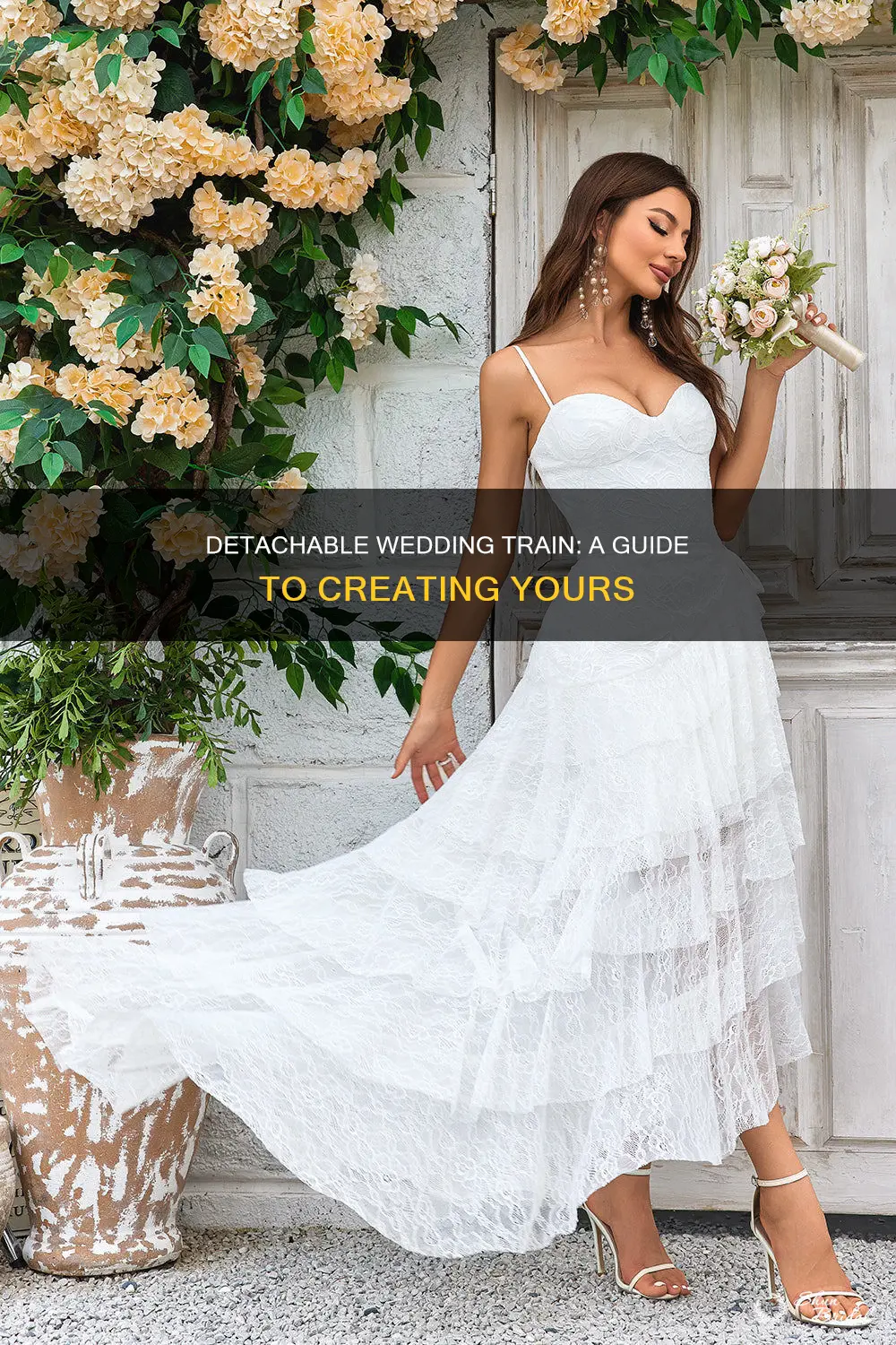 how to make a detachable wedding train