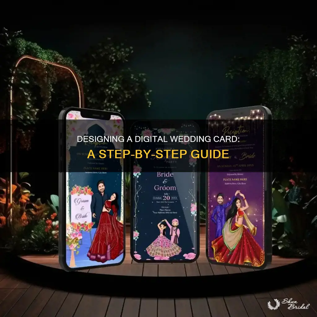 how to make a digital wedding card