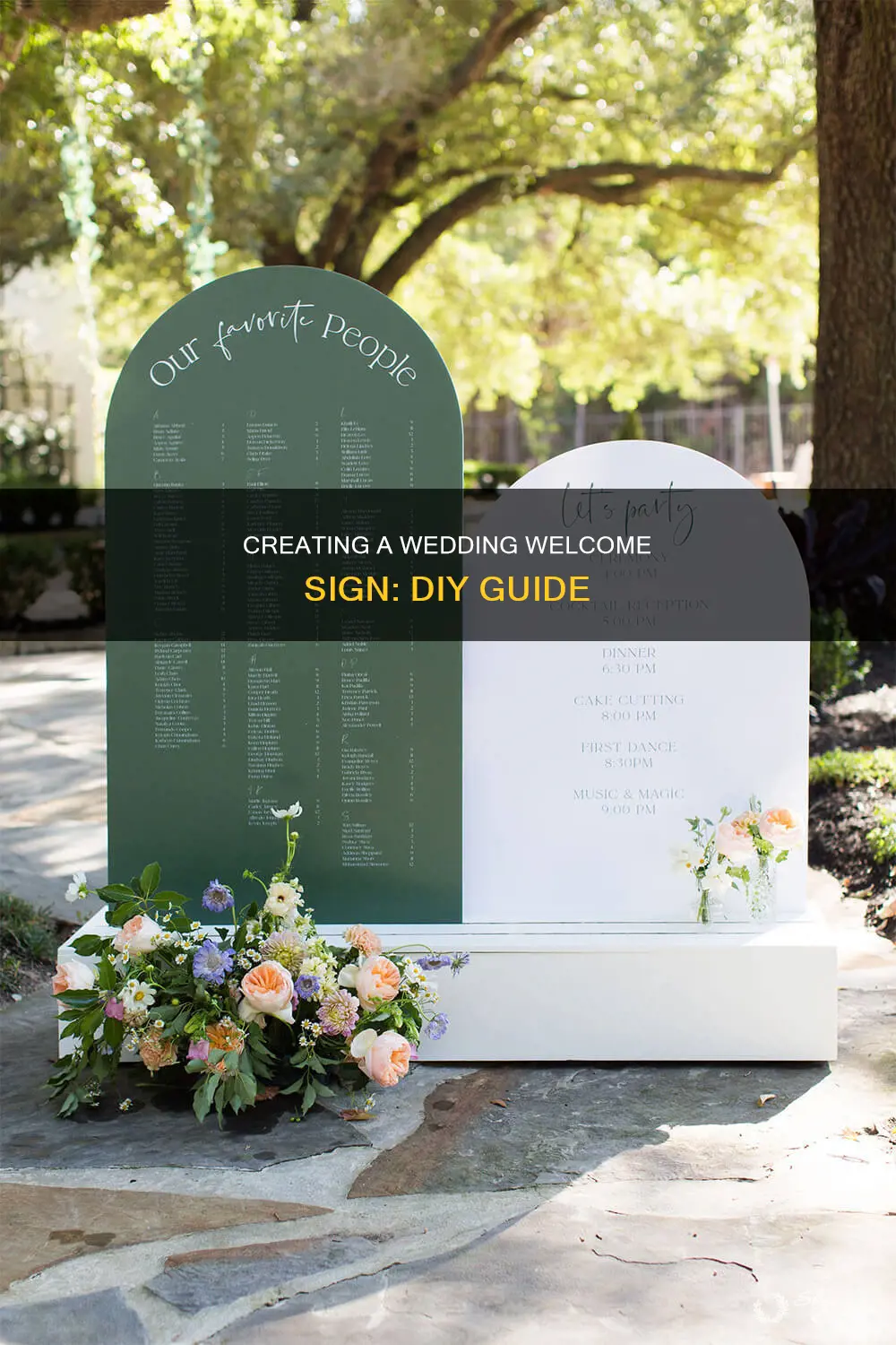 how to make a diy wedding welcome sign