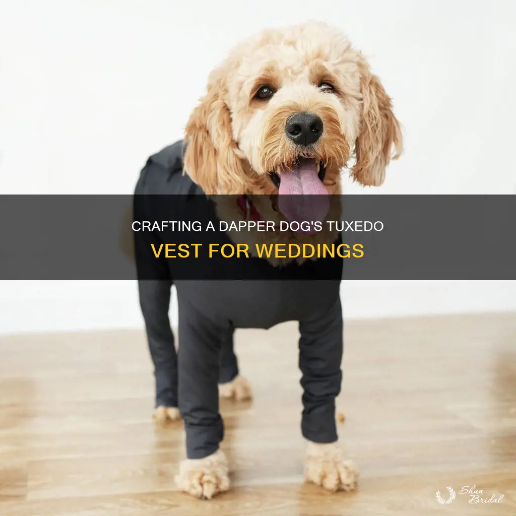 how to make a dog tuxedo vest wedding