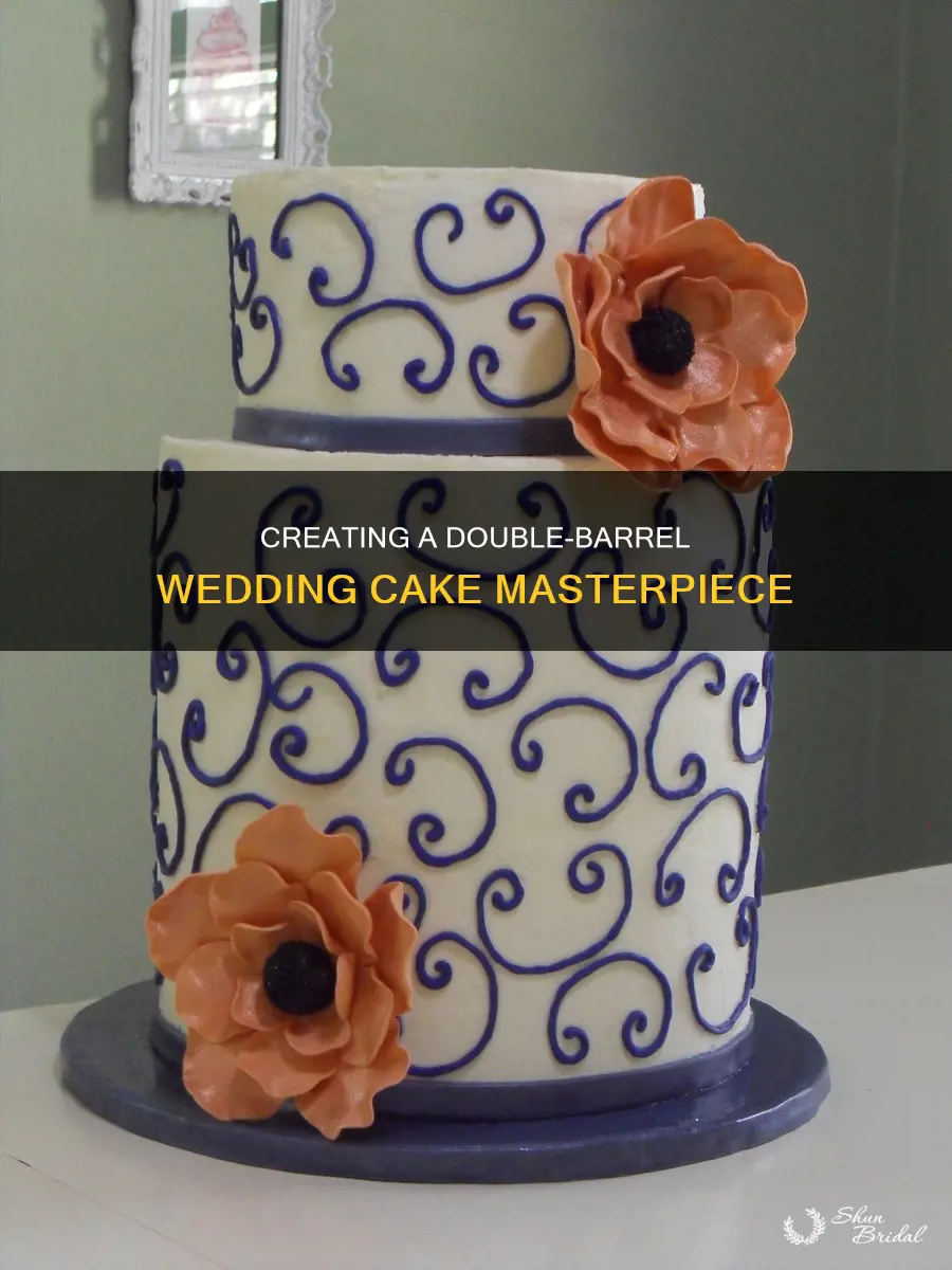 how to make a double barrel wedding cake