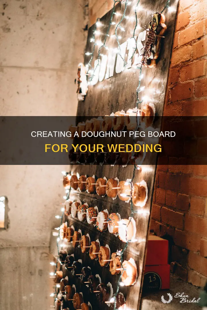 how to make a doughnut wedding peg board