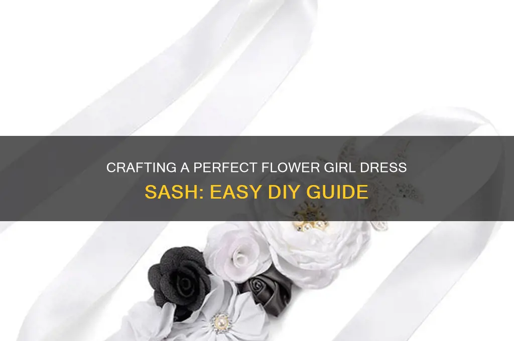 how to make a dress sash for flower girl