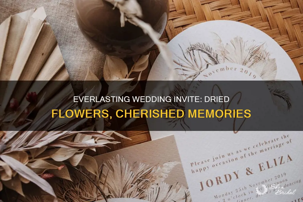 how to make a dried flower wedding invite memory