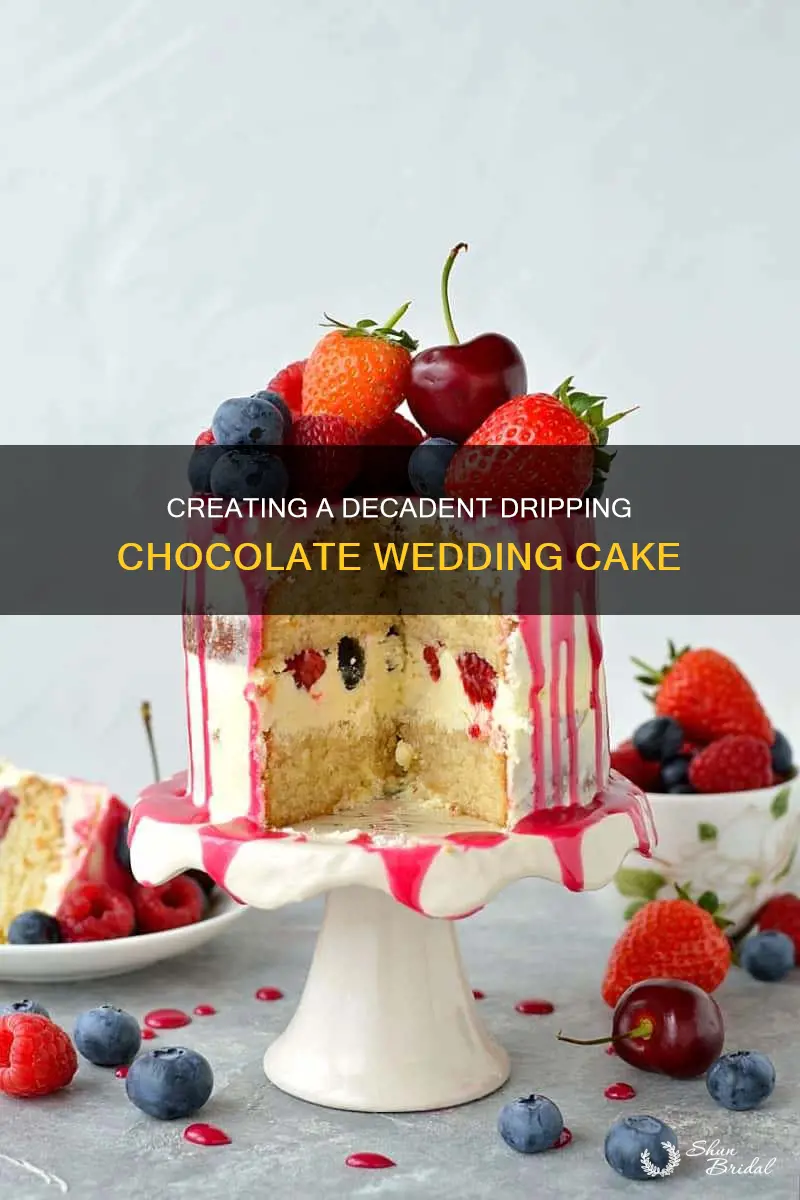 how to make a dripping chocolate wedding cake